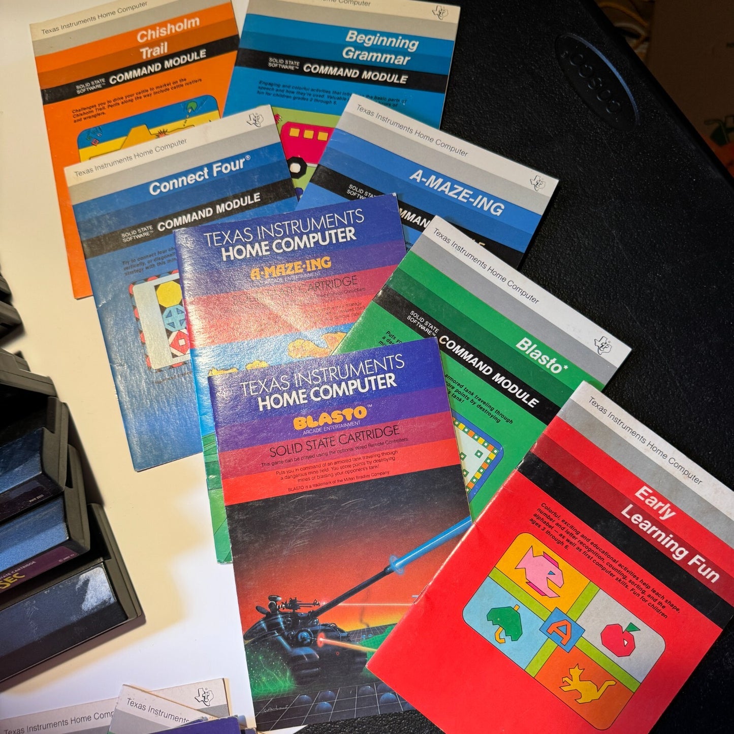 1982 TEXAS INSTRUMENTS TI-99/4A HOME COMPUTER LOT OF 20 + 20+ MANUALS