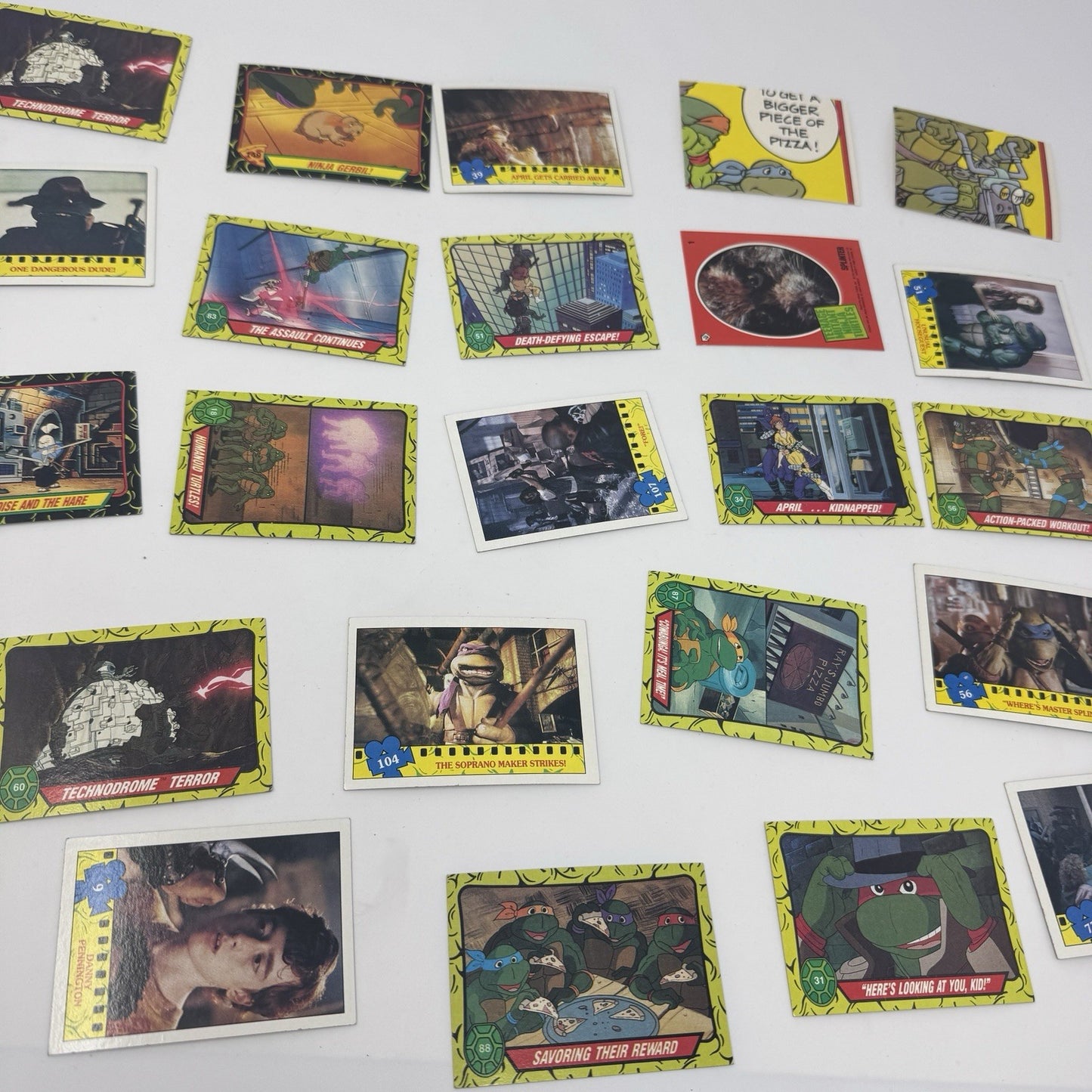 1989 Topps Teenage Mutant Ninja Turtles🔥LOT 40+ SCROLL, 2 PAGES OF CARDS!