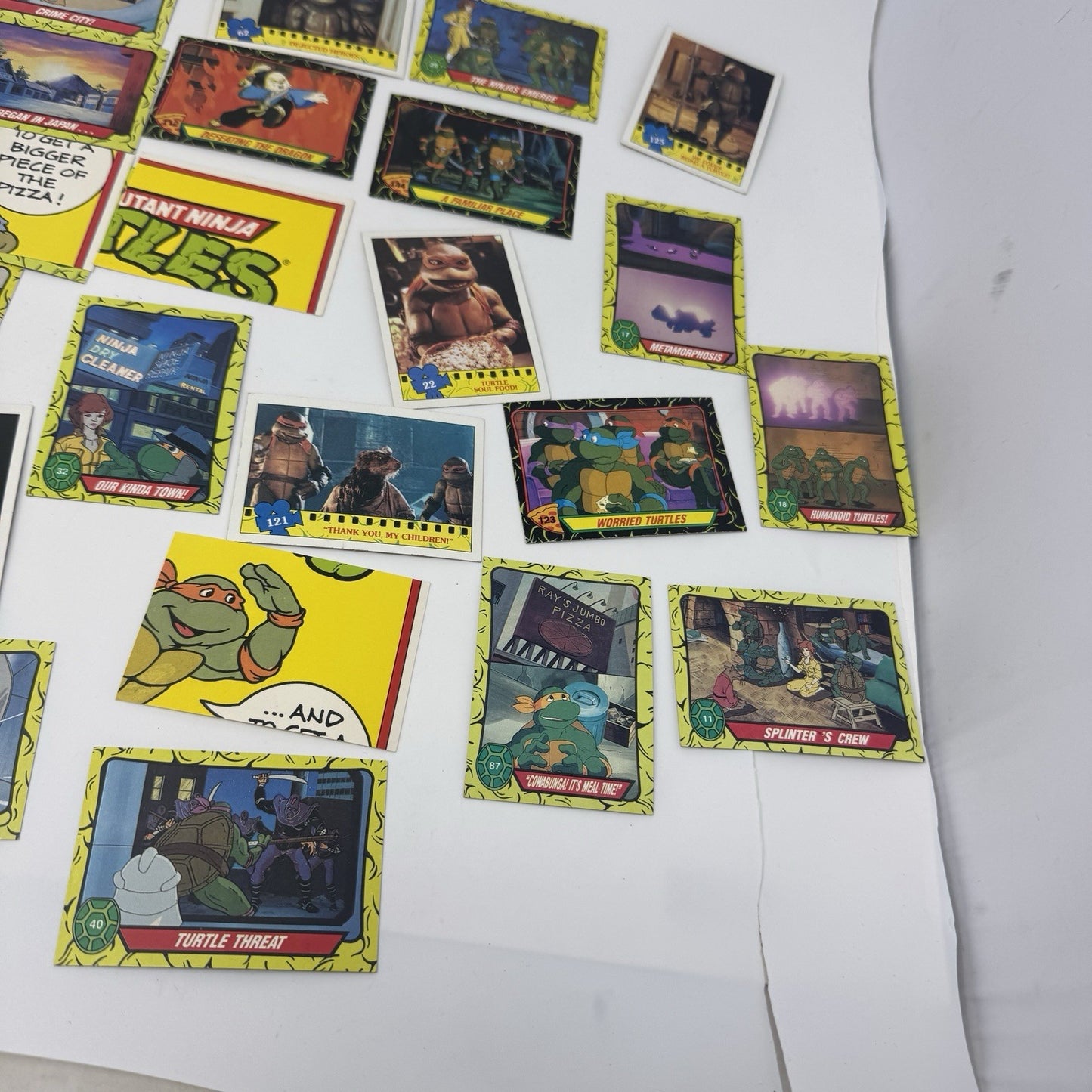 1989 Topps Teenage Mutant Ninja Turtles🔥LOT 40+ SCROLL, 2 PAGES OF CARDS!