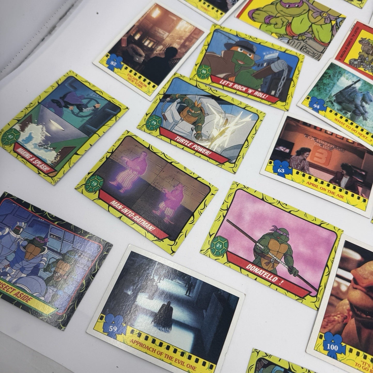 1989 Topps Teenage Mutant Ninja Turtles🔥LOT 40+ SCROLL, 2 PAGES OF CARDS!