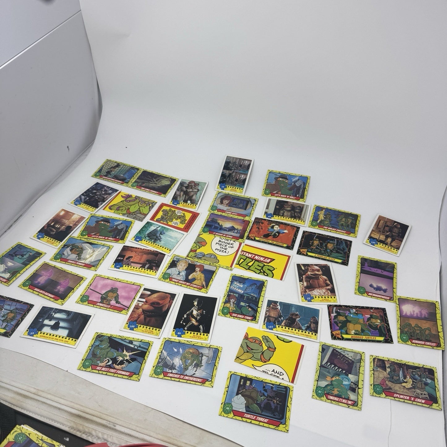 1989 Topps Teenage Mutant Ninja Turtles🔥LOT 40+ SCROLL, 2 PAGES OF CARDS!