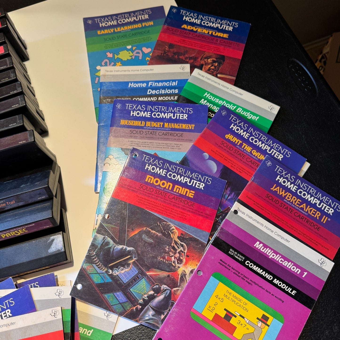 1982 TEXAS INSTRUMENTS TI-99/4A HOME COMPUTER LOT OF 20 + 20+ MANUALS