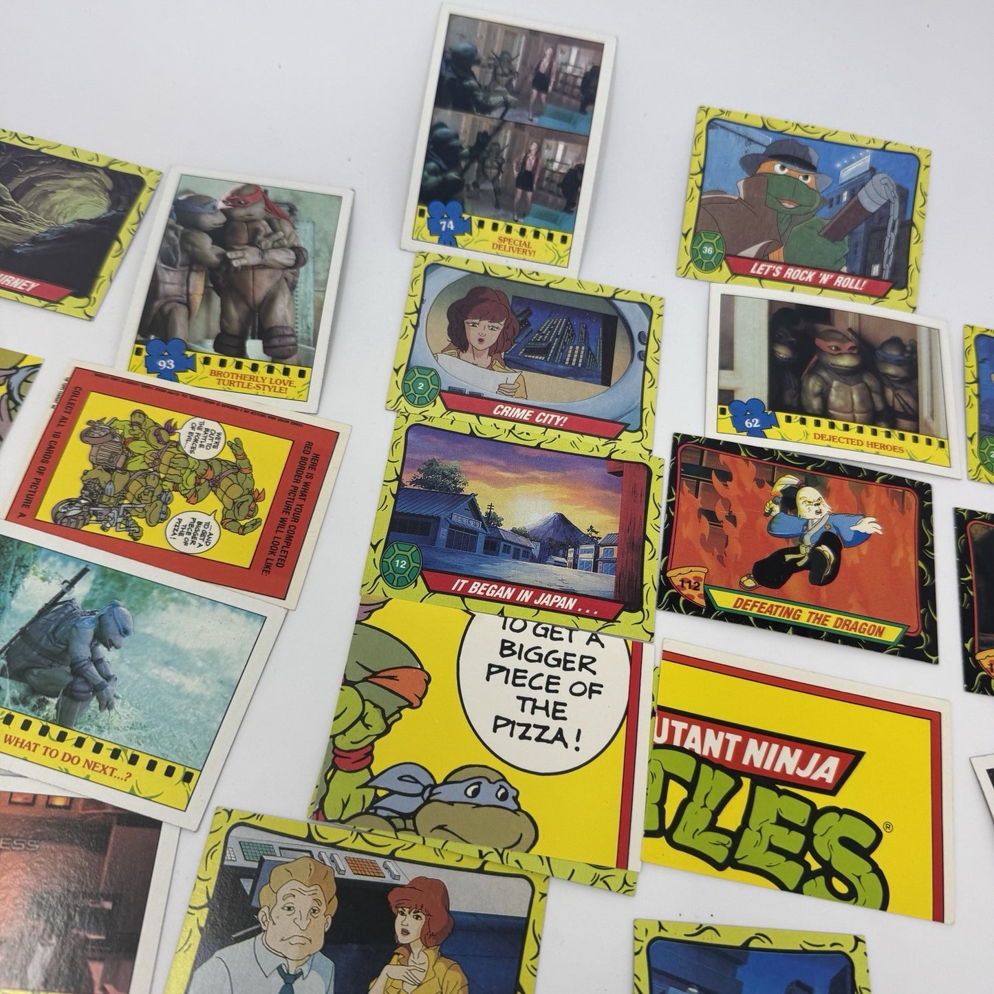 1989 Topps Teenage Mutant Ninja Turtles🔥LOT 40+ SCROLL, 2 PAGES OF CARDS!