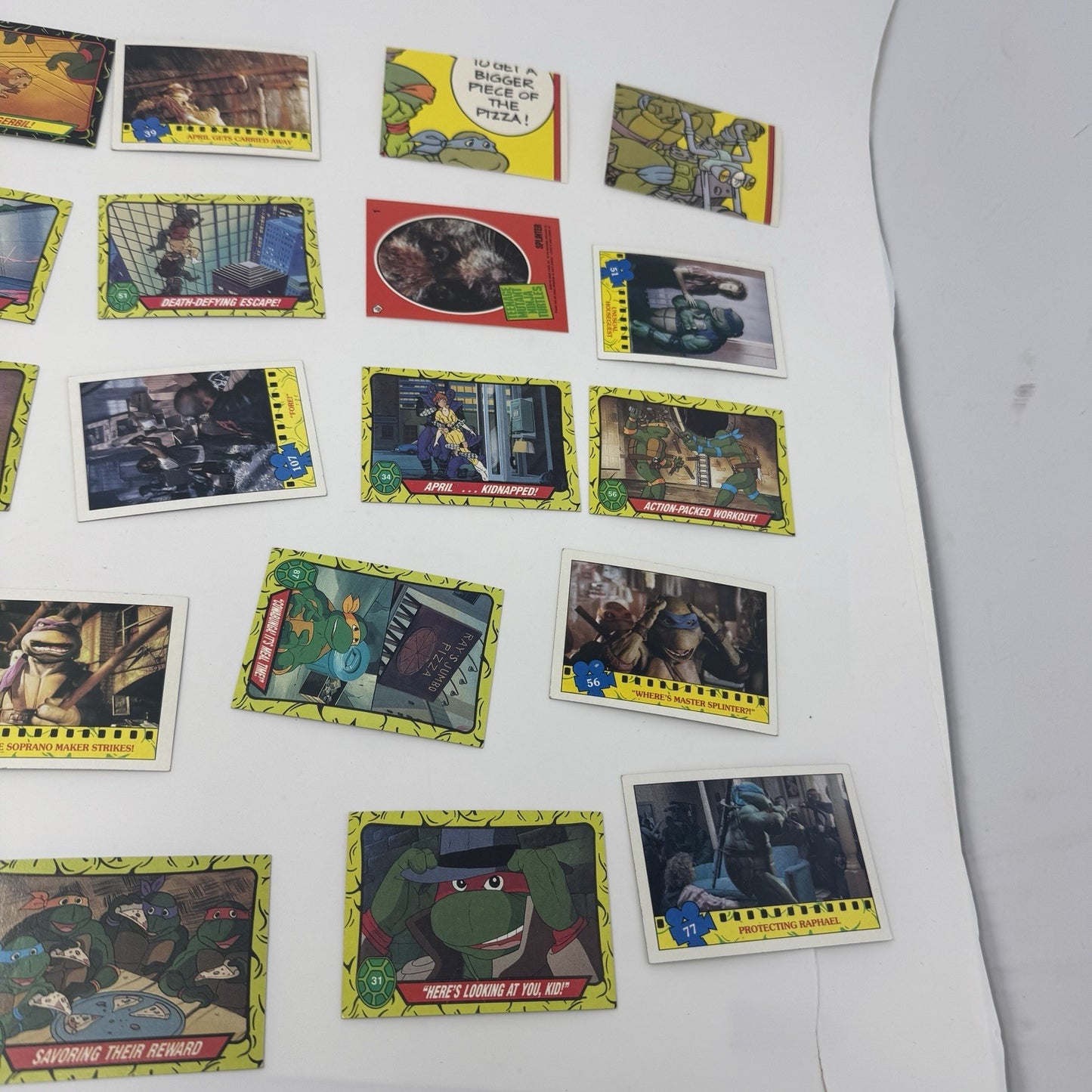 1989 Topps Teenage Mutant Ninja Turtles🔥LOT 40+ SCROLL, 2 PAGES OF CARDS!