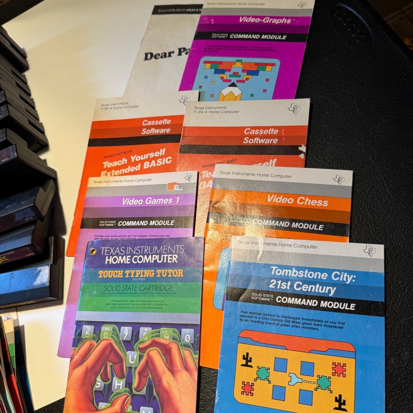 1982 TEXAS INSTRUMENTS TI-99/4A HOME COMPUTER LOT OF 20 + 20+ MANUALS