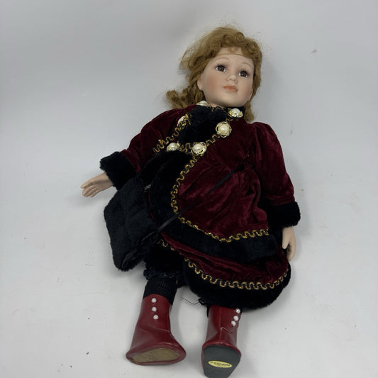 Alexandra Limited Edition Porcelain Doll 2000 16" High. With Stand (PD-37)